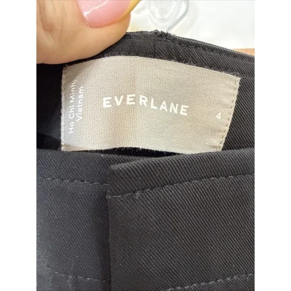NEW EVERLANE Tencel Way High Taper Pant 4 Black Pleated Front Career Minimalist - Picture 5 of 8